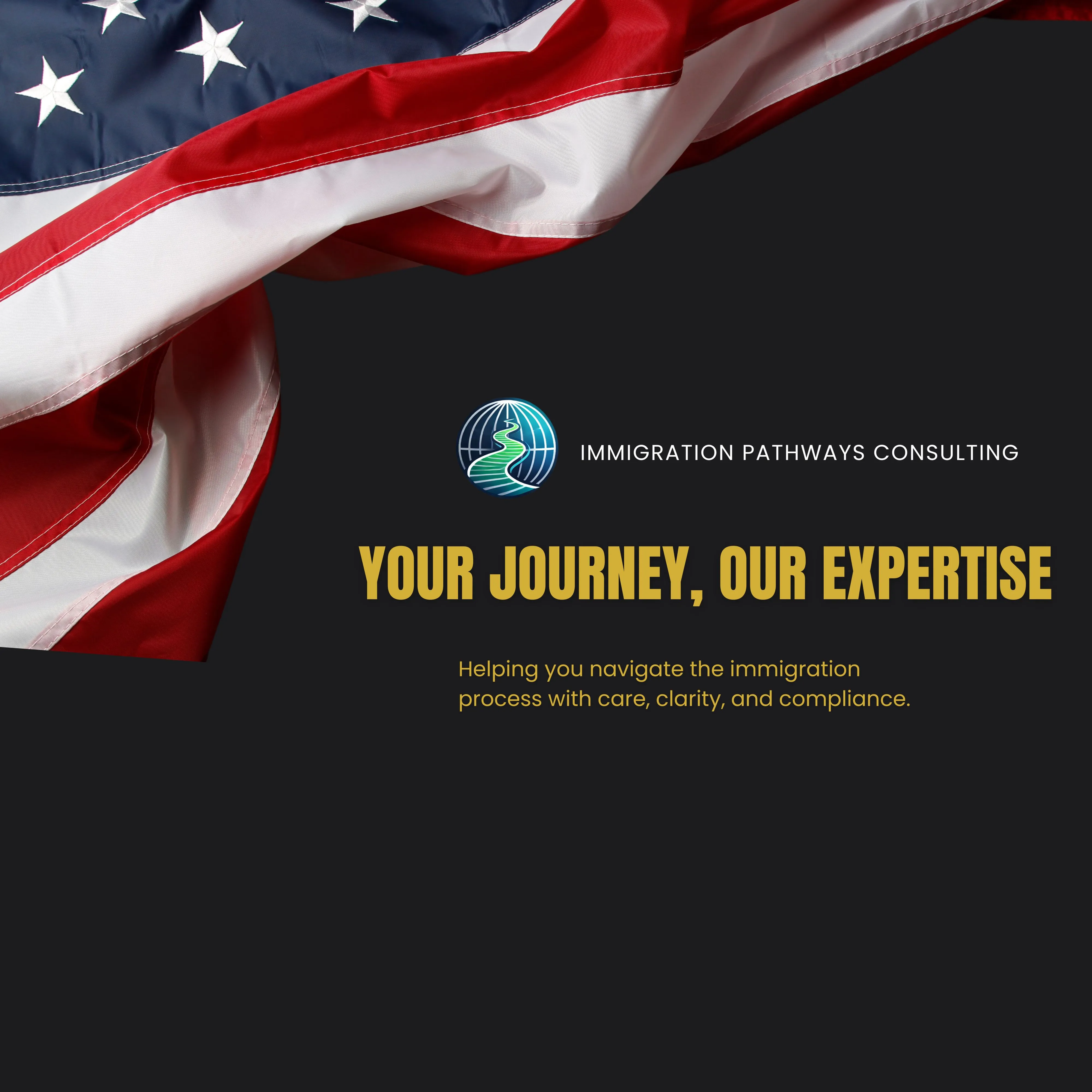Professional immigration consultant assisting a client with U.S. immigration paperwork at his office desk